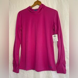 Hot Chillys Women’s long sleeve hooded Top with thumb holes New With Tag size M